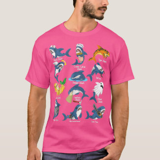 Soorten haaien Funny Marine Biology Shark T-shirt