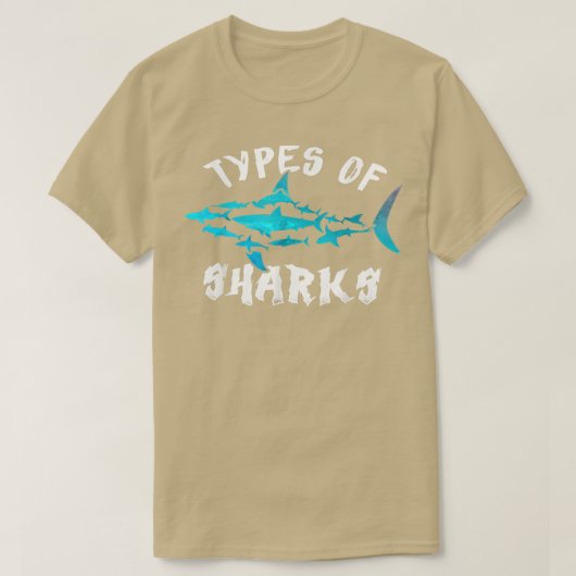 Soorten haaien Mariene Biologie T - shirts Onderwi (Design voorkant)