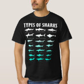 soorten haaien t-shirt (Voorkant)
