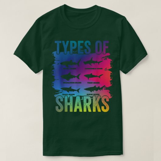 Soorten Haaien T-shirt (Design voorkant)