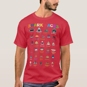 Soorten haaiengezichten t-shirt