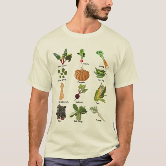 Soorten herfst Veggies Herfst Vegetable Harvest T-shirt (Voorkant)