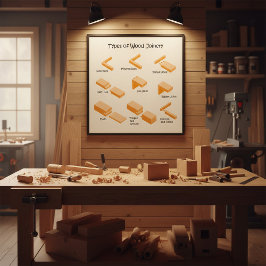 Soorten houten schrijnwerk - Geïllustreerde gids Perfect Poster