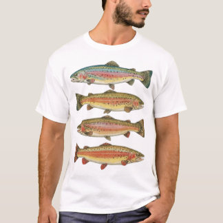 Soorten in de stroom: regenboogforel t-shirt