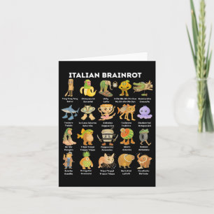 Soorten Italiaanse Brainrot Meme karakter Hand Dra Kaart