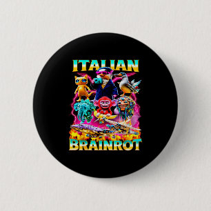 Soorten Italiaanse Brainrot Meme Karakter Hand Get Ronde Button 5,7 Cm