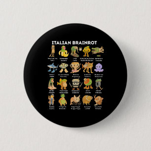 Soorten Italiaanse Brainrot Meme Karakter Hand Get Ronde Button 5,7 Cm