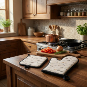 Soorten Italiaanse messen Ovenwant & Pannenlap Set