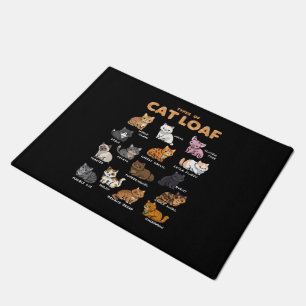 Soorten Kat Broodje Schattige Kitten Kawaii Katten Deurmat