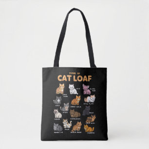 Soorten Kat Broodje Schattige Kitten Kawaii Katten Tote Bag