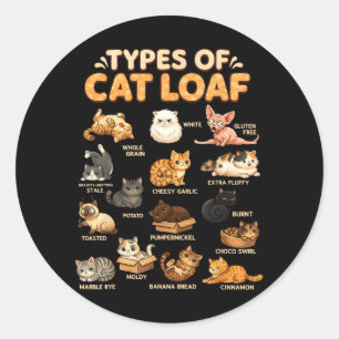 Soorten kattenbrood schattig voor kinderen jongens ronde sticker