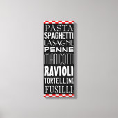 Soorten keukenkunst van pasta's canvas afdruk (Voorkant)