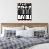 Soorten keukenkunst van pasta's canvas afdruk (Insitu (Slaapkamer))