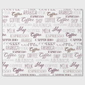 Soorten koffie-Drinken Cadeaupapier (Vlak)