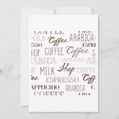 Soorten koffie-Drinken Kaart (Voorkant)