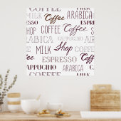 Soorten koffie-Drinken Poster (Keuken)