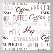 Soorten koffie-Drinken Poster (Voorkant)