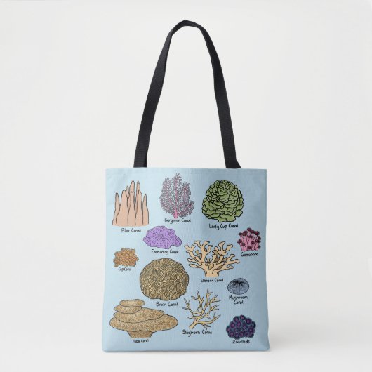 Soorten koraal tote bag (Voorkant)