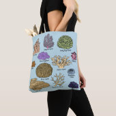 Soorten koraal tote bag (Dichtbij)
