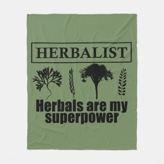 Soorten kruiden kruidkundige fleece deken (Voorkant)