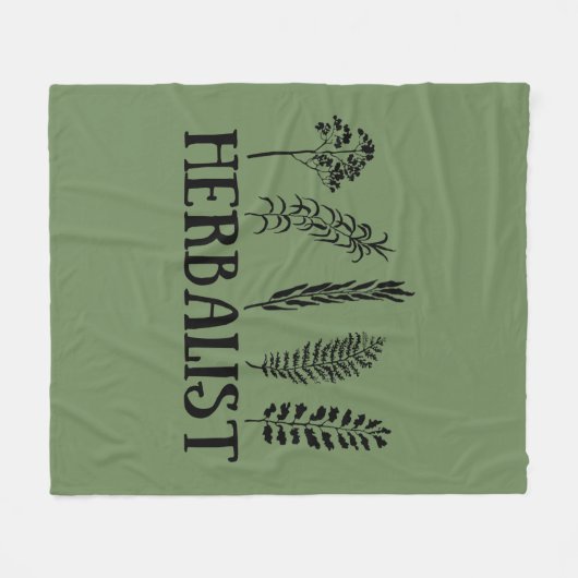 Soorten kruiden kruidkundige fleece deken (Voorkant (Horizontaal))