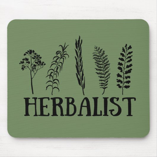 Soorten kruiden kruidkundige muismat (Voorkant)