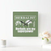 Soorten kruiden kruidkundige vierkante klok (Huis)