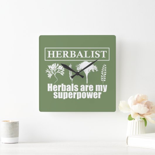 Soorten kruiden kruidkundige vierkante klok (Huis)