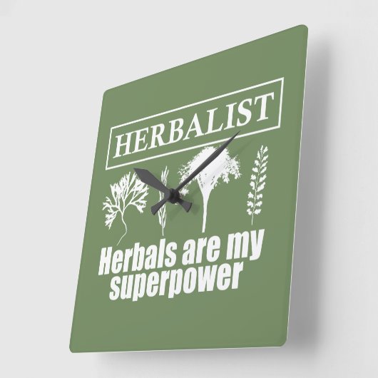 Soorten kruiden kruidkundige vierkante klok (Hoek)