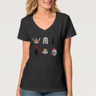 Soorten middeleeuwse helmen ridderuitrusting van h t-shirt