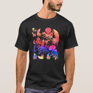 Soorten Octopus Tentakels Kraken Mariene Biologie  T-shirt