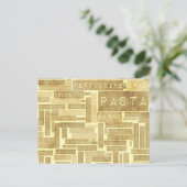 Soorten pasta's en assortiment pasta's briefkaart (Staand voorkant)