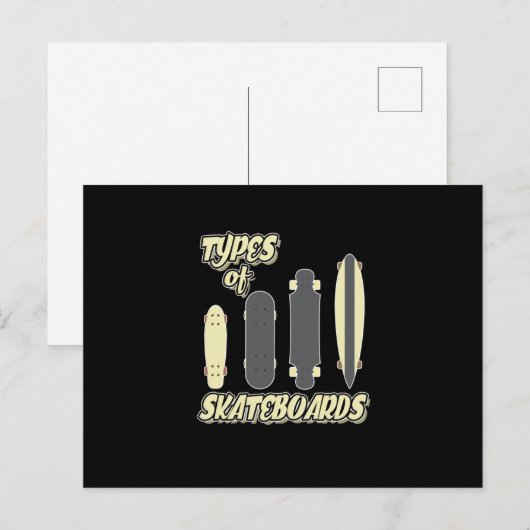 Soorten skateboarder skateboarder uitnodiging briefkaart (Voorkant / Achterkant)