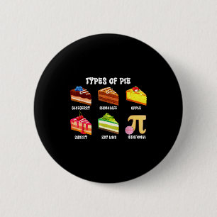 Soorten Taart Grappige Pi Dag Geek 3.14 Wiskunde J Ronde Button 5,7 Cm
