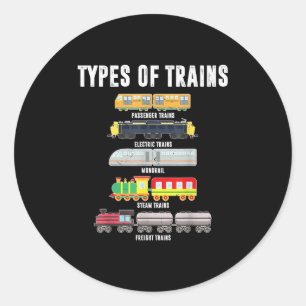 Soorten Treinen Shirt Peuter Jongen Locomotief Zoo Ronde Sticker