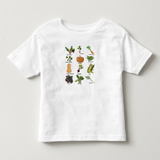 Soorten verse groenten en fruit kinder shirts