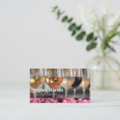 Soorten wijnen voor proeverijen visitekaartje (Staand voorkant)