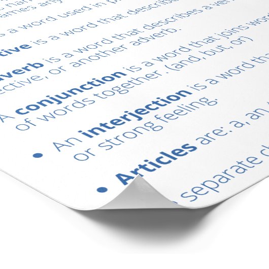 Soorten woorden Poster (Hoek)