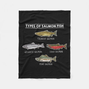 Soorten zalmvis voor zalm Gevist Fleece Deken