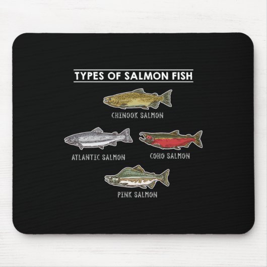 Soorten zalmvis voor zalm Gevist Muismat (Voorkant)