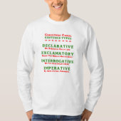 Soorten zinnen van Christmas Carols T-shirt (Voorkant)