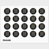 Soorten zoetwatervis Gevist Ronde Sticker (Vel)