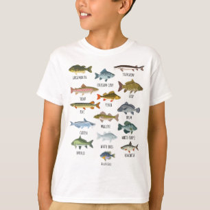 Soorten zoetwatervis Gevist T-shirt