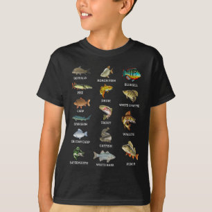 Soorten zoetwatervis Gevist visser T-shirt