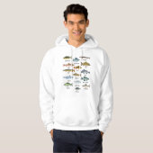Soorten Zoetwatervis Vissen Hoodie (Voorkant volledig)