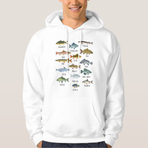 Soorten Zoetwatervis Vissen Hoodie