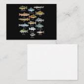 Soorten zoetwatervissoorten Gevist Notitiekaartje (Voorkant / Achterkant)