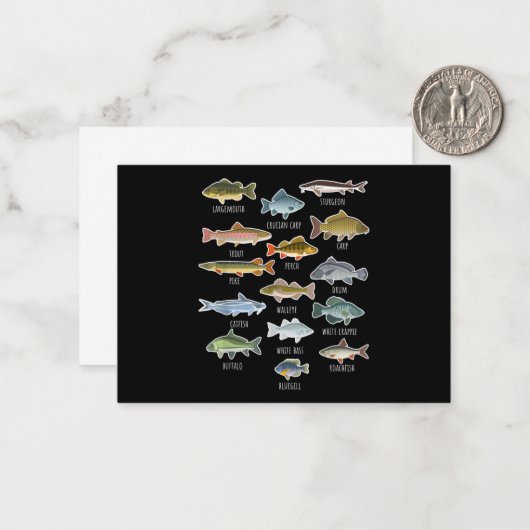 Soorten zoetwatervissoorten Gevist Notitiekaartje (Voorkant / Achterkant in situ)