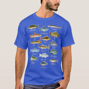 Soorten zoetwatervissoorten Gevist T-shirt