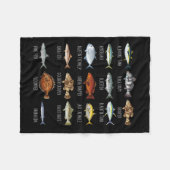 Soorten zoutwatervissoorten Biologie Vist Lo Fleece Deken (Voorkant (Horizontaal))